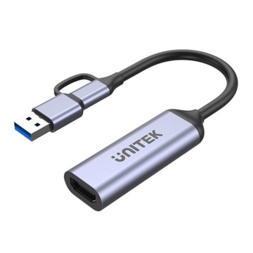 Unitek Grabber видео USB-C/A, 4K HDMI 1.4b