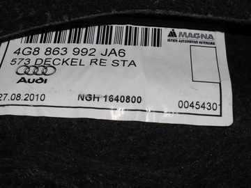 AP BOCZEK BAGAŻNIKA PRAWY 4G8863888A JA6 AUDI A7