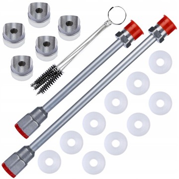 ZESTAW LANCA MALARSKA DO AGREGATU 30CM+50CM USZCZELKI SZCZOTKI GNIAZDA DYSZ