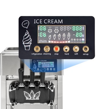 Аппарат для мороженого VEVOR 3 вкуса 6л настольный