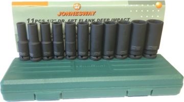 Набор 11шт 1/2'' длинных ударных торцевых головок S03AD4111S Jonnesway