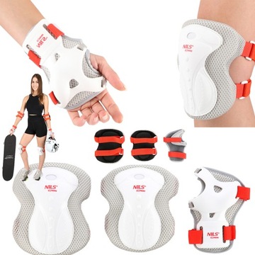 ZESTAW OCHRANIACZY NA NADGARSTKI ŁOKCIE I KOLANA ROWER DESKOROLKA ROZM.M