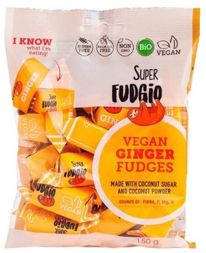 Krówki imbirowe wegańskie Bezglutenowe VEGE BIO Super Krówka Fudgio IMBIR