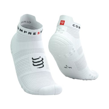 Skarpety - Compressport Pro Racing Socks v4.0 Run Low Biało-Czarne r.39-41