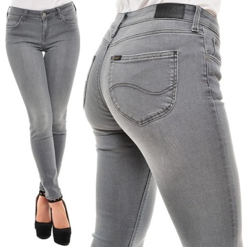 LEE spodnie jeans SKINNY grey SCARLETT_ W26 L33