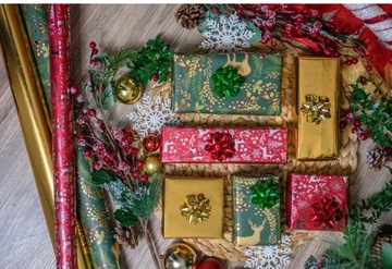 ДЕКОРАТИВНАЯ РОЖДЕСТВЕНСКАЯ бумага для упаковки подарков.