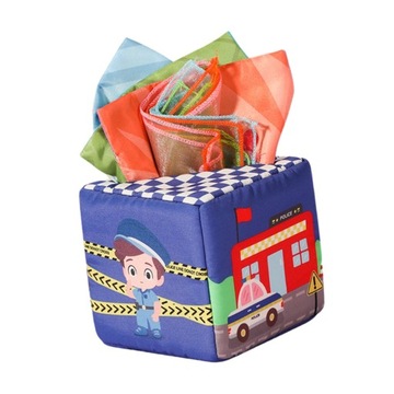 Салфетки Busy Wipes Box Activity Полотенца для рук Салфетки Busy Pull синего цвета