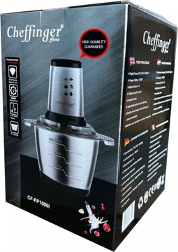Cheffinger CF-FP1000I Robot kuchenny 3L 1000W - rozdrabniacz, SREBRNY