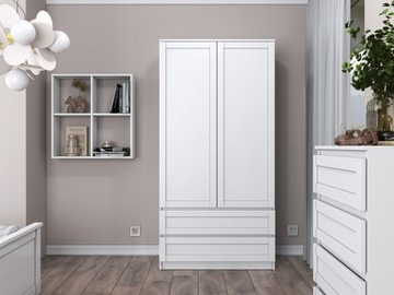 ПАФОС ШКАФ 90 СМ ФРЕЗИРОВАННЫЕ ФАСАДЫ С КАРКАСОМ ОФИС СПАЛЬНЯ МАТОВЫЙ БЕЛЫЙ