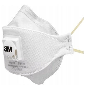 3M 9312+ Aura FFP1 Półmaska Maska Lakiernicza Przeciwpyłowa Cool Flow 10szt