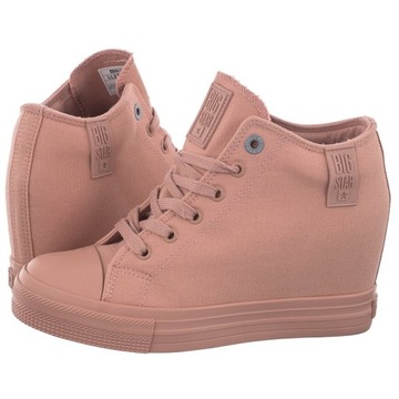 Buty Trampki na Koturnie Big Star Różowe LL274036