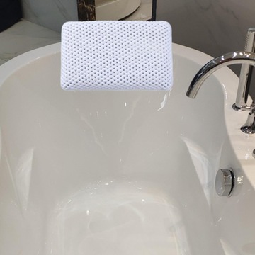 Подголовник подушки ванны водоустойчивый с цветом валика ванны присосок белым