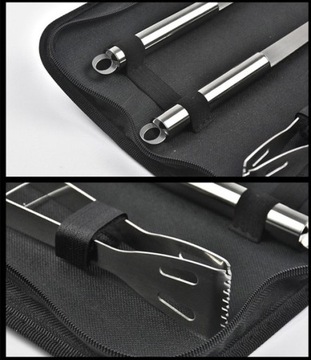 ZESTAW AKCESORIÓW DO GRILLA DUŻE STAL NIERDREWNA