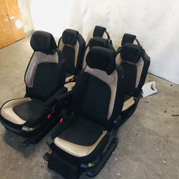 KOMPLET FOTELI FOTELE PÓŁSKÓRA C4 GRAND PICASSO II
