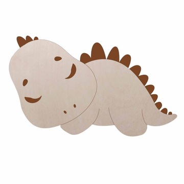Lampka nocna DINOZAUR drewniana LED na ścianę rozmiar L
