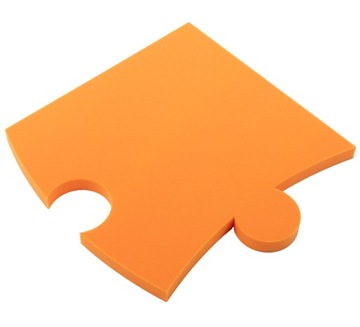 Panele puzzle dekoracyjne akustyczne 43,4x45/3cm POKÓJ DZIECIĘCY pomarańcz