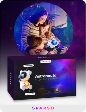 STARS SKY PROJECTOR ASTRONAUT ночник детский + ПОЛНАЯ ЛУНА
