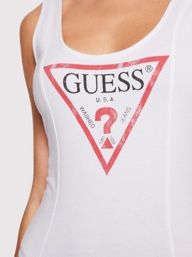 -38% GUESS BODY DAMSKIE BIAŁE SLIM FIT M