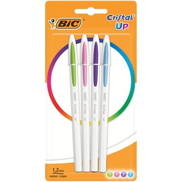 Długopis BiC Cristal UP FUN mix kolory pastelowe 4szt.