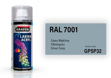 AKRYLOWY LAKIER W SPRAYU SZARY BŁĘKITNY RAL 7001