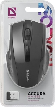 Оптическая беспроводная мышь Defender ACCURA MM-665 1600dpi 6P черная - USZ