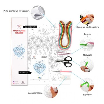 Бумага для квиллинга Набор для квиллинга Полоски 40х50 см