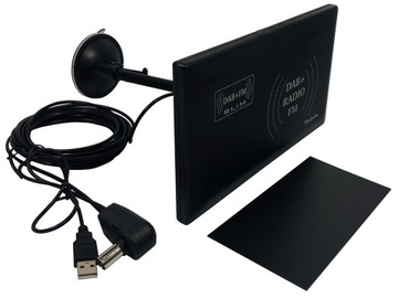 CYFROWA Antena radiowa DAB+ FM SLIM na przyssawkę