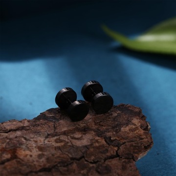 4 ЧЕРНЫЕ МУЖСКИЕ И ЖЕНСКИЕ СЕРЬГИ-ХАРЬГИ-СЕРЬГИ ХИРУРГИЧЕСКАЯ СТАЛЬ