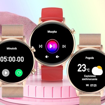 SMARTWATCH ВХОД В ВЫЗОВЫ PL МЕНЮ РОЗОВОЕ ЗОЛОТО