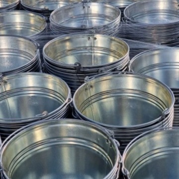 ВЕДРО 12л, металл оцинкованный, серебро, многофункциональное и универсальное.