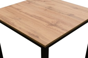 Stół ława do jadalni kuchni 80x80 DĄB WOTAN, SONOMA, CRAFT stelaż czarny