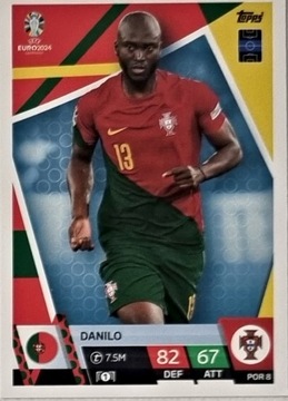 EURO 2024 TOPPS MATCH ATTAX POR 8 DANILO PORTUGALIA