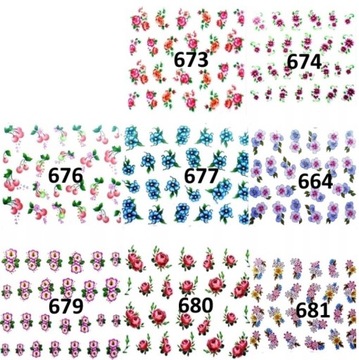 ВОДНЫЕ НАКЛЕЙКИ ДЛЯ НОГТЕЙ MIX НОВЫЙ ДИЗАЙН наклейки