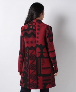 DESIGUAL GIULIA płaszcz czerwony klasyk 38 PH178 1