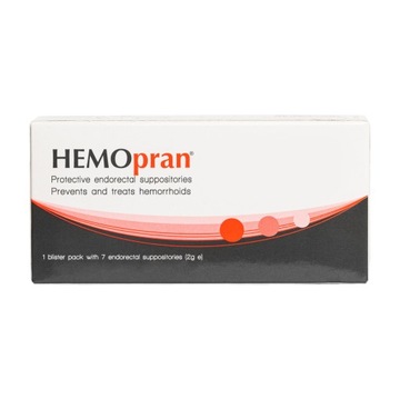 Ochronne czopki hemoroidy DermoXEN HEMOpran z aloesem 7 Szt. (2g)