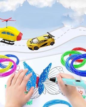 СТЕРЖНИ ДЛЯ 3D РУЧКИ PLA НИТЬ 3D РУЧКА 5 x 10 ЦВЕТОВ ПРИНТЕРА ПЕЧАТЬ