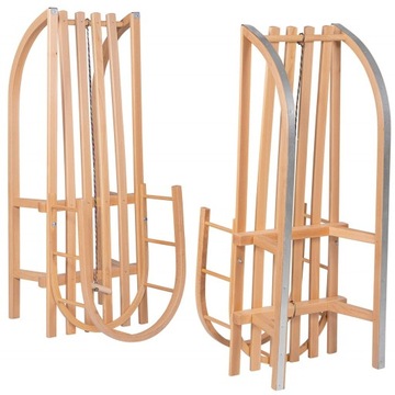 ДЕРЕВЯННЫЕ САНКИ от производителя со СПИНКОЙ + ПОДНОЖКИ для ПОЛЬСКИХ детей