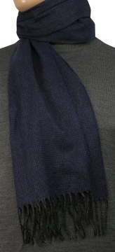 Мужской шарф в клетку темно-синий V.Fraas-Cashmink