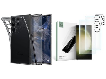SPIGEN - ETUI CASE DO GALAXY S23 ULTRA + 2 x SZKŁO