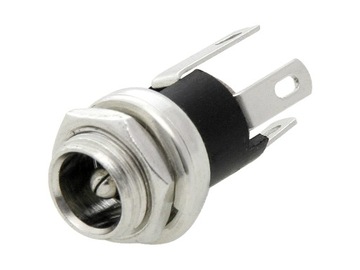 20 szt. Gniazdo DC 2,5/5,5 metal przykręcane