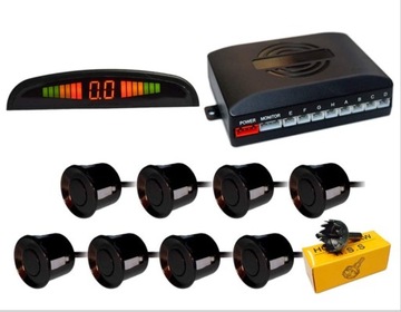 8 ČIDEL PARKOVÁNÍ COUVÁNÍ LED LCD PARKOTRONIK