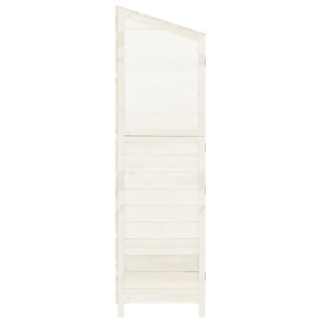 Садовый сарай, белый, 55x52x174,5 см, массив ели