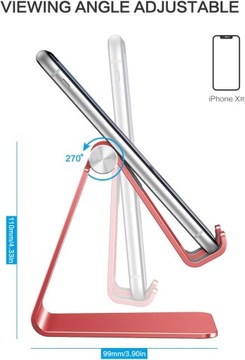 Regulowany stojak na telefon komórkowy, OMOTON Aluminium De