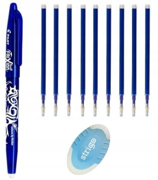 DŁUGOPIS PILOT FRIXION +gumka+ 9 wkładów