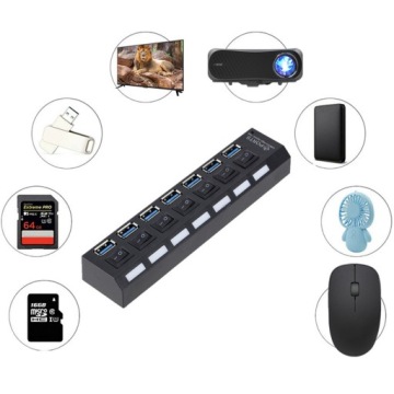USB-концентратор-разветвитель на 7 портов USB-разветвитель 3.0