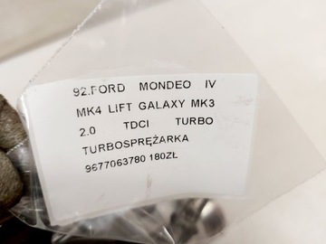 FORD MONDEO MK4 FACELIFT GALAXY MK3 S-MAX MK1 2.0 TDCI TURBO TURBÍNA