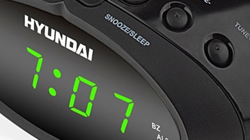 HYUNDAI RAC213B SNOOZE ЧАСЫ РАДИО Черный