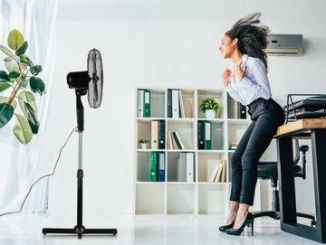 WENTYLATOR STOJĄCY PODŁOGOWY MOCNY DOMOWY OSCYLACJA TIMER PILOT