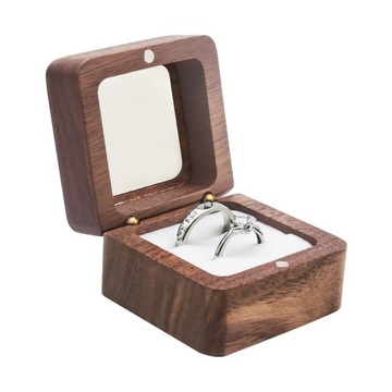 Pudełko z poduszką na obrączki brązowy