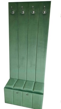 Panel Wieszak Ścieny Tapicerowany wiszący LOFT + Pufa Loft 205x100cm